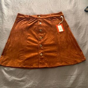 Suede skirt
